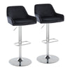 Daniella - Adjustable Barstool (Set of 2) - Chrome Base