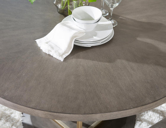 Castalia - Complete Round Pedestal Table - Slate Stone