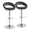 Posh - Adjustable Barstool With Swivel - Chrome Metal (Set of 2)