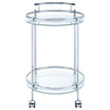 Chrissy - Round Glass Shelf Metal Bar Cart