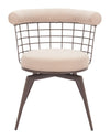 Saku - Swivel Dining Chair - Beige & Brown