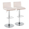 Mason - Adjustable Barstool (Set of 2) - White Cream