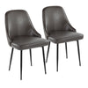 Marcel - Dining Chair (Set of 2) - Black Legs & Faux Leather