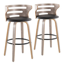  Cosi - 30" Fixed-Height Barstool (Set of 2) - Gray Backrest