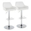 Daniella - Adjustable Barstool (Set of 2) - Chrome Base