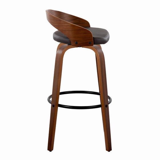 Grotto - 30" Fixed-Height Barstool (Set of 2) - Walnut Base