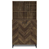 Mendoza - 2 Door Home Bar Cabinet Wine Storage - Rustic Oak