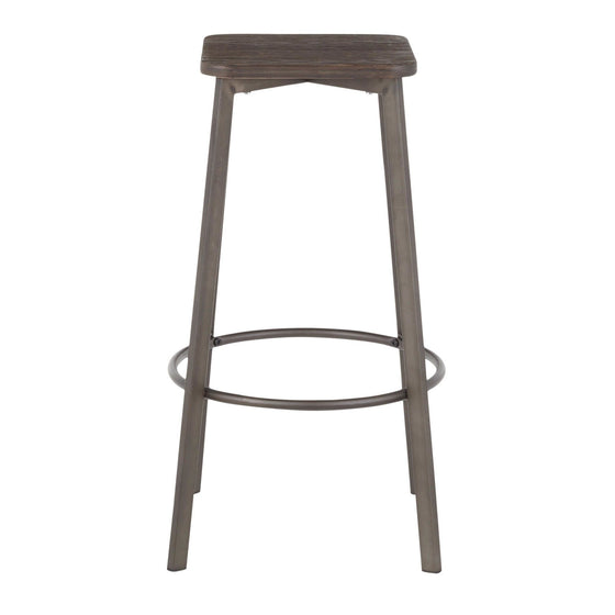 Clara - Square 30" Fixed-Height Barstool (Set of 2)