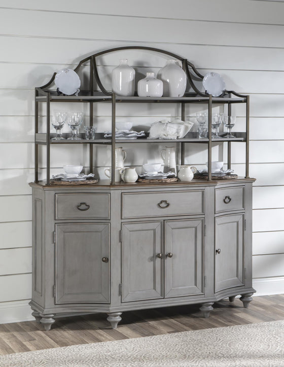 Kingston - Metal Hutch - Sandalwood Brown / Tweed Gray