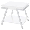 Marcia - Rectangular Side End Table - White High Gloss