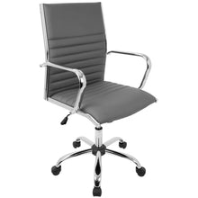  Master - Adjustable Office Chair With Swivel - Gray Faux Leather