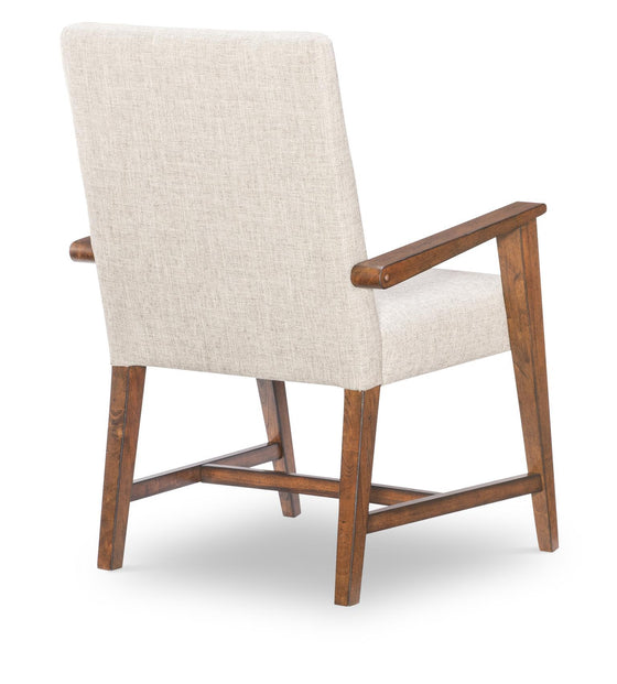 Fenmore - Upholstered Arm Chair - Mocha And Distressed Cherry