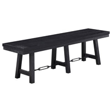  Newport - Wood Trestle Base Dining Bench - Black