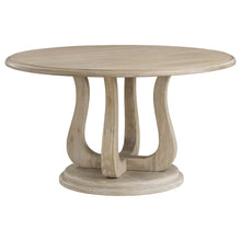  Trofello - Round Pedestal Dining Table - White Washed