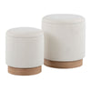 Marla - Nesting Ottoman Set - Cream