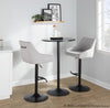 Gardenia - Adjustable Barstool - Chrome Base & Walnut Backrest