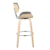 Lombardi - 30" Fixed-Height Barstool (Set of 2) - Natural Base