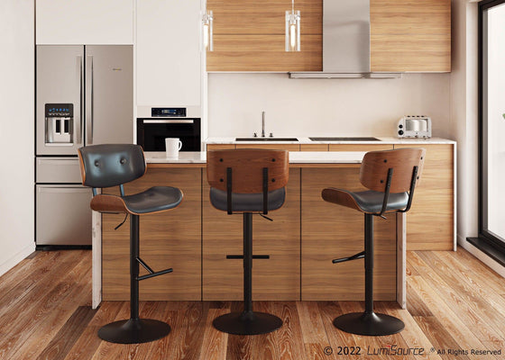 Lombardi - Adjustable Barstool With Swivel (Set of 3)