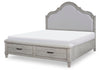 Belhaven - Upholstered Panel Bed With Storage Footboard