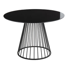  Canary - Dining Table - Black Metal And Black Wood Top