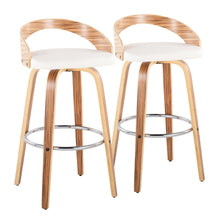  Grotto - 30" Fixed-height Barstool (Set of 2) - White