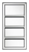 Oriel - Rectangular 3-Shelf Wall Mirror - Silver