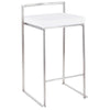 Fuji - Counter Stool Steel With Cushion - Stainless Steel