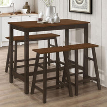  Connie - 4 Piece Counter Height Set - Chestnut And Dark Brown