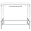 Norcrest - Acrylic Leg Bar Table - White High Gloss