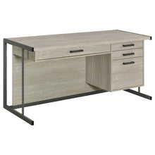  Loomis - 4-Drawer Computer Desk - Whitewashed Gray