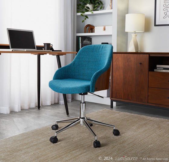 Bacci - Office Chair - Gold Metal Base