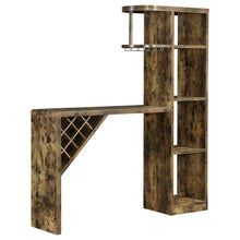  Belvedere - 5-Shelf Home Bar Table Wine Storage - Rustic Nutmeg