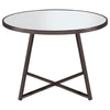 Jillian - Round Mirror Top Dining Table - Black Nickel