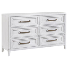  Marielle - 6-Drawer Bedroom Dresser - Distressed White