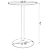 Abiline - Round Glass Top Bistro Bar Table - Chrome