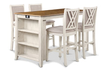  Amy - 60" Counter Table & Chairs With Storage