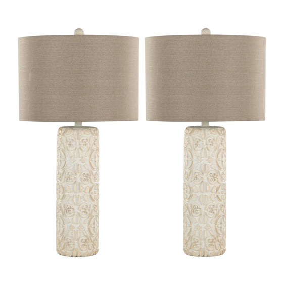 Charlotte - 30" Polyresin Table Lamp (Set of 2) - Beige