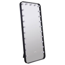  Canton - LED Standing Mirror With Speakers - Black