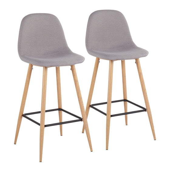 Pebble - Barstool Metal And Fabric (Set of 2)