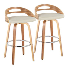  Cassis - 30" Fixed-height Barstool (Set of 2) - Cream