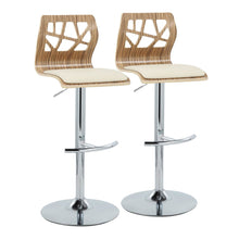  Folia - Adjustable Barstool (Set of 2) - Light Brown