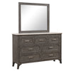 Lisbon - 2 Piece Dresser & Mirror Set - Gray