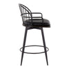 Riley - 26" Fixed-height Counter Stool With Arms (Set of 2) - Black