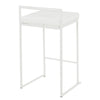 Fuji - Stackable Counter Stool - White Base (Set of 2)