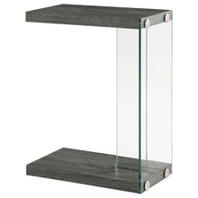  Colby - Engineered Wood C-Shaped Side Table - Weathered Gray