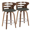 Cosi - 26" Fixed-Height Counter Stool (Set of 2) - Walnut Backrest