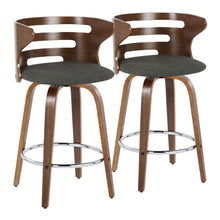  Cosi - 26" Fixed-Height Counter Stool (Set of 2) - Walnut Backrest