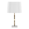 Master - 29" Metal Table Lamp - Polished Nickel And White Linen Shade from Grandview Gallery (Set of 2)