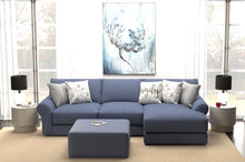  Cape May - Sofa Chaise With Comfort Coil Seating, 41" Cocktail Ottoman And 5 Accent Pillows