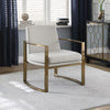 Cory - Upholstered Arched Arm Accent Chair - Cream